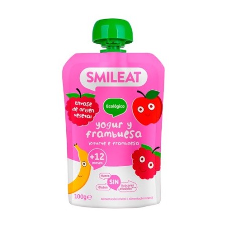 SMILEAT POUCH ECO 1 BOLSA 100 G SABOR YOGUR Y FRAMBUESA