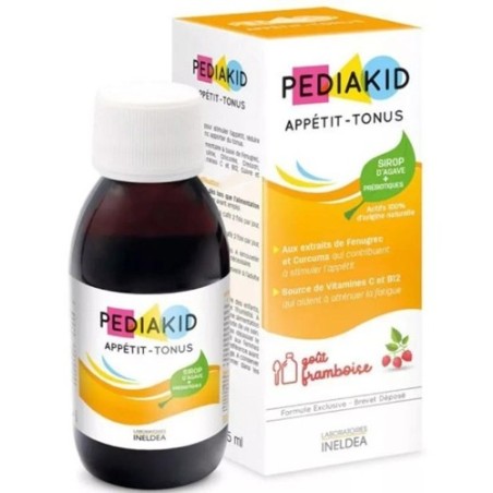 PEDIAKID APETITO TONO JARABE 1 ENVASE 125 ML SABOR FRAMBUESA