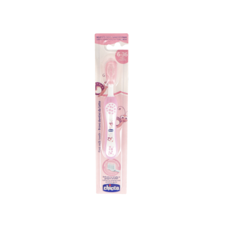 CEPILLO DENTAL INFANTIL CHICCO ROSA 6 M+
