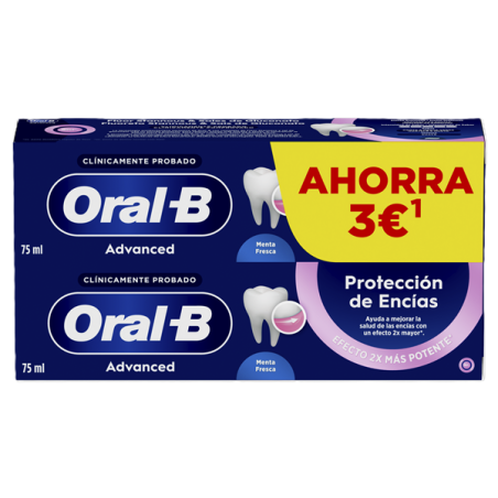 ORAL-B PROTECCION DE ENCIAS 2 TUBOS 75 ML PACK AHORRO