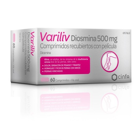 VARILIV DIOSMINA 500 MG 60 COMPRIMIDOS RECUBIERTOS