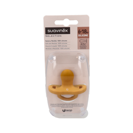 CHUPETE SILICONA FISIOLOGICO SUAVINEX TODOSILICONA 6 - 18 MESES 1 UNIDAD