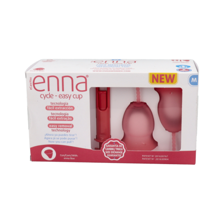 COPA MENSTRUAL ENNA CYCLE EASY CUP 1 UNIDAD TALLA M (CON APLICADOR)