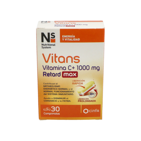 NS VITANS VITAMINA C+ 1000 mg RETARD MAX 30 COMPRIMIDOS