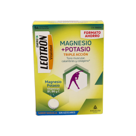 LEOTRON MAGNESIO + POTASIO ANGELINI 54 COMPRIMIDOS EFERVESCENTES
