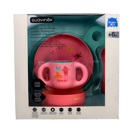 VAJILLA INFANTIL SUAVINEX NIÑA +6 MESES 1 UNIDAD