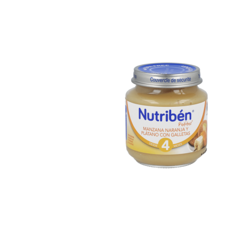 NUTRIBEN MANZANA NARANJA PLATANO Y GALLETA 1 POTITO INICIO 130 g