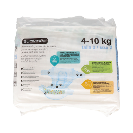 SUAVINEX PAÑAL INFANTIL TALLA MEDIANA 4 A 10 KG 30 UNIDADES
