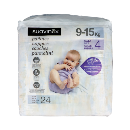 SUAVINEX PAÑAL INFANTIL TALLA GRANDE 9 A 15 KG 26 UNIDADES