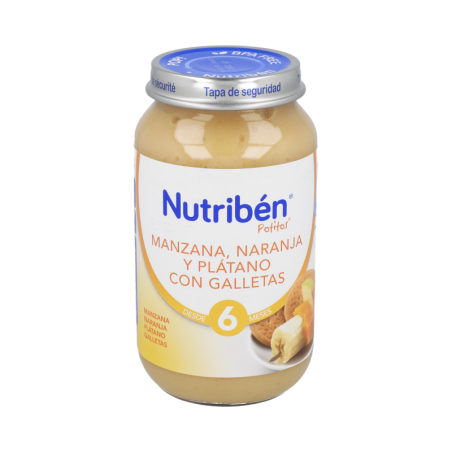 NUTRIBEN MANZANA NARANJA PLATANO Y GALLETA 1 POTITO GRANDOTE 250 g