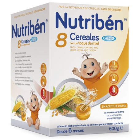 NUTRIBEN 8 CEREALES Y MIEL CALCIO 1 ENVASE 600 g