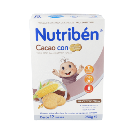 NUTRIBEN CACAO CON GALLETAS MARIA 1 ENVASE 250 g