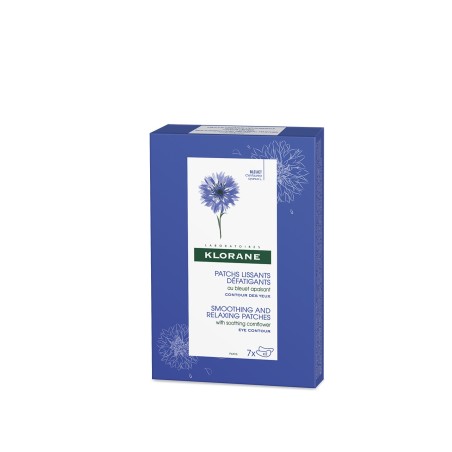 KLORANE PARCHES PARA OJOS ALISADORES ANTIFATIGA AL ACIANO BIO Y ACIDO HIALURONICO 7 BOLSAS 2 PARCHES