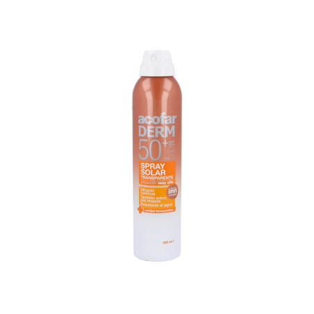 ACOFARDERM SPF 50+ SPRAY SOLAR TRANSPARENTE 1 ENVASE 200 ml