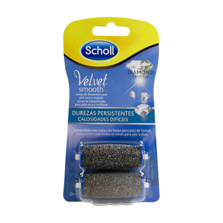 SCHOLL VELVET SMOOTH LIMA ELECTRONICA DIAMOND CRYSTALS RECAMBIO DUREZAS PERSISTENTES 2 U RECAMBIO