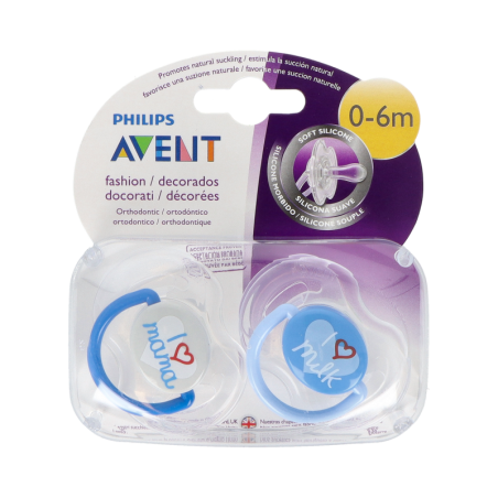 CHUPETE SILICONA PHILIPS AVENT ULTRA AIR COLLECTION 0 - 6 MESES 2 UNIDADES NIÑO SCF080/01