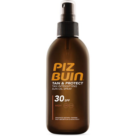 PIZ BUIN FPS 30 PROTECCION MEDIA ACEITE EN SPRAY SOLAR ACELERADOR DE BRONCEADO 1 ENVASE 150 ml
