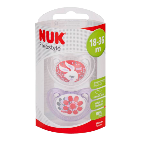 CHUPETE SILICONA NUKETE FREESTYLE TALL 3 2 UNIDADES