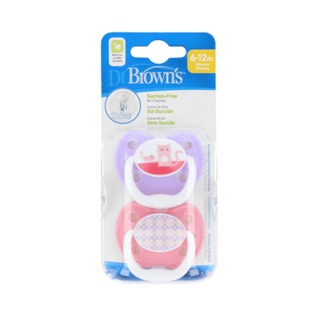 CHUPETE SILICONA DR BROWN´S PREVENT DIBUJOS 6 - 18 MESES 2 UNIDADES