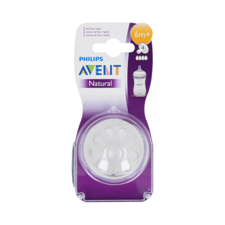 TETINA NATURAL FLUJO RAPIDO AVENT PHILIPS RECIEN NACIDO + 0 MESES