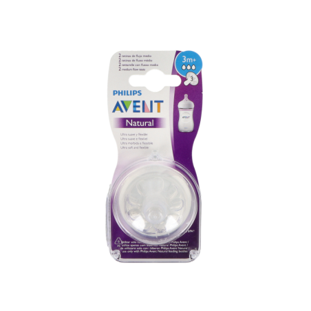 TETINA NATURAL FLUJO MEDIO AVENT PHILIPS RECIEN NACIDO + 0 MESES