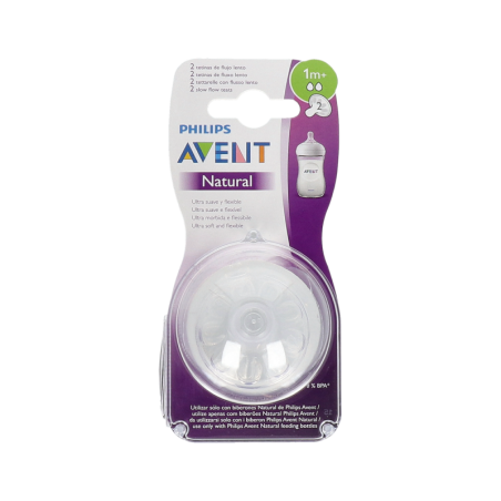 TETINA NATURAL FLUJO LENTO AVENT PHILIPS RECIEN NACIDO + 0 MESES