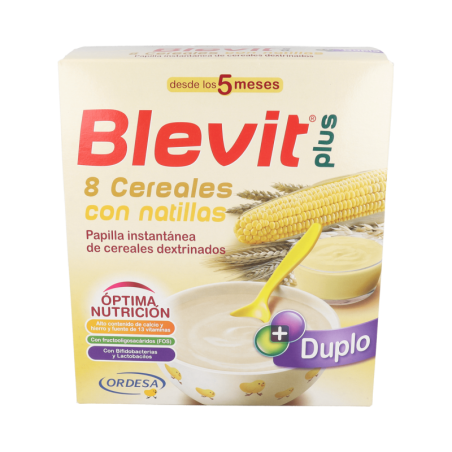 BLEVIT PLUS DUPLO 8 CEREALES CON NATILLAS 1 ENVASE 600 g
