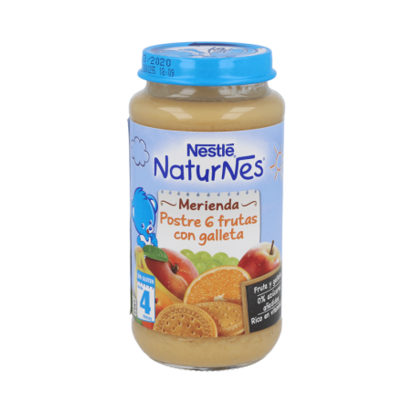 NESTLE PEQUE MERIENDA POSTRE FRUTAS CON GALLETAS 2 ENVASES 130 g