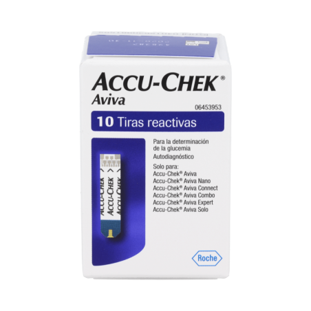 TIRAS REACTIVAS GLUCEMIA ACCU-CHEK AVIVA 10 UNIDADES