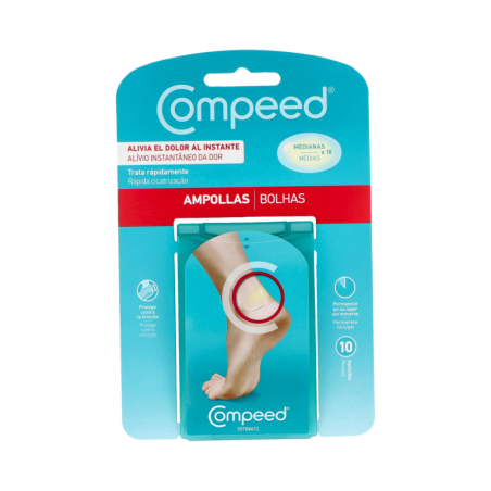 COMPEED AMPOLLAS HIDROCOLOIDE TALLA MEDIANA 10 UNIDADES