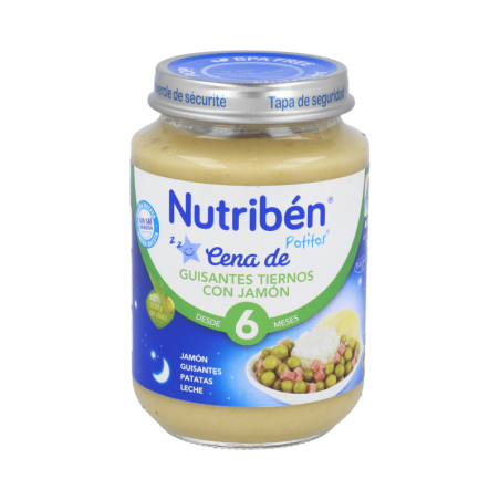 NUTRIBEN CENA CREMA GUISANTES CON JAMON 1 POTITO JUNIOR 200 g