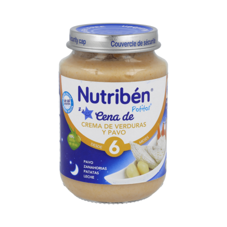NUTRIBEN CENA CREMA VERDURA CON PAVO 1 POTITO JUNIOR 200 g