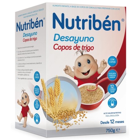 NUTRIBEN DESAYUNO COPOS DE TRIGO 1 ENVASE 750 g