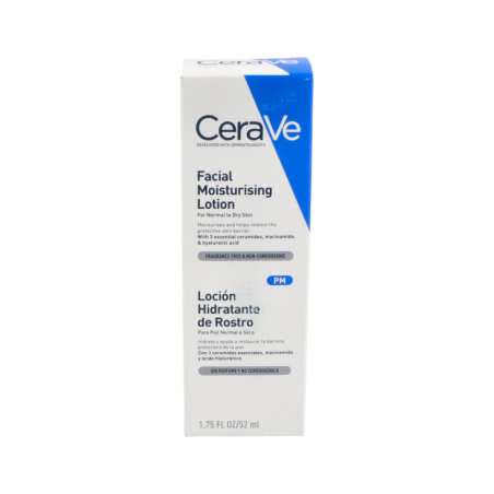 CERAVE LOCION HIDRATANTE DE ROSTRO PIEL NORMAL 1 ENVASE 52 ml