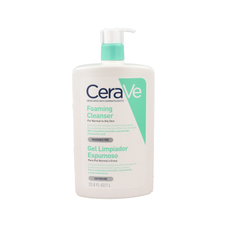 CERAVE GEL LIMPIADOR ESPUMOSO 1 ENVASE 1000 ML