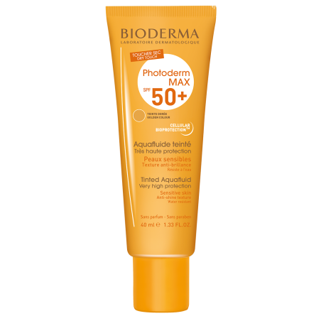 PHOTODERM MAX SPF 50+ AQUAFLUIDO BIODERMA 1 ENVASE 40 ml COLOR DORADO