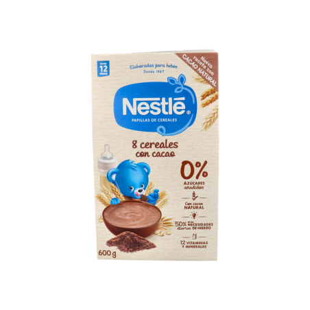 NESTLE PAPILLA 8 CEREALES AL CACAO 1 ENVASE 475 g