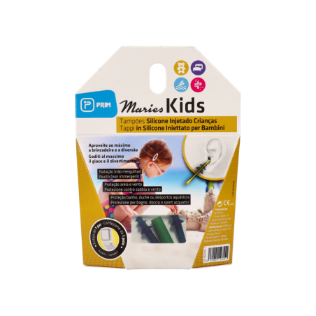 TAPONES OIDOS SILICONA MARIES KIDS 2 UNIDADES CON APLICADOR NIÑO