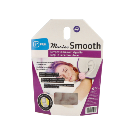 TAPONES OIDOS CERA ALGODON MARIES SMOOTH 6 UNIDADES
