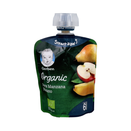 GERBER ORGANIC PERA MANZANA PLATANO 1 POUCH 90 g