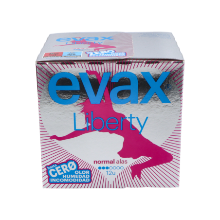 COMPRESAS HIGIENICAS FEMENINAS EVAX LIBERTY NORMAL CON ALAS 14 COMPRESAS