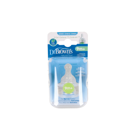 TETINA SILICONA FLOW ESTANDAR CEREALES DR BROWN´S NATURAL 2 UNIDADES