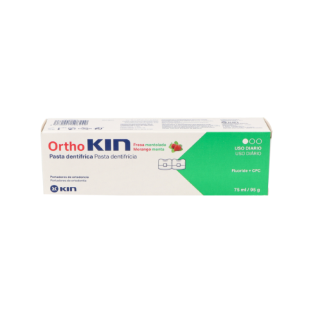 ORTHOKIN PASTA DENTIFRICA 1 TUBO 75 ml SABOR FRESA MENTOLADA