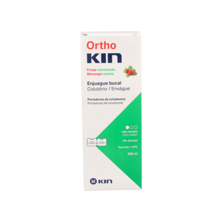 ORTHOKIN ENJUAGUE BUCAL 1 FRASCO 500 ml SABOR FRESA MENTOLADA