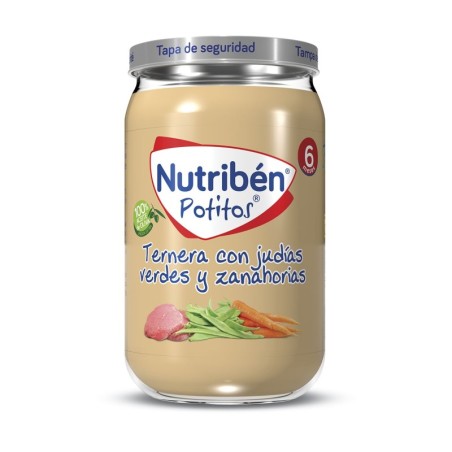 NUTRIBEN JUDIAS VERDES Y ZANAHORIAS CON TERNERA 1 POTITO 235 G