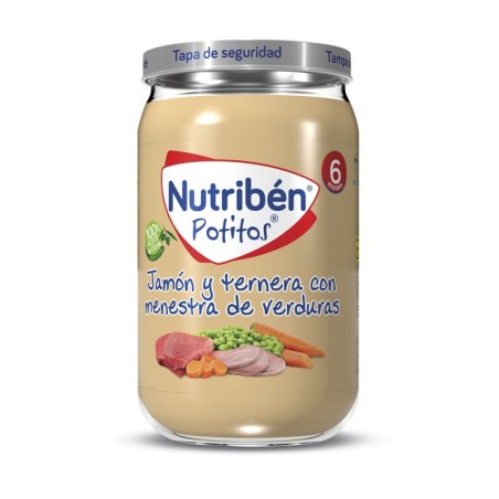 NUTRIBEN JAMON Y TERNERA CON MENESTRA DE VERDURAS 1 POTITO 235 g