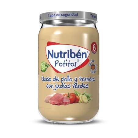 NUTRIBEN RECETAS TRADICIONALES GUISO DE POLLO Y TERNERA CON JUDIAS VERDES 1 POTITO 235 g