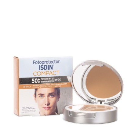 FOTOPROTECTOR ISDIN COMPACT SPF 50+ MAQUILLAJE COMPACTO OIL-FREE 1 ENVASE 10 g COLOR BRONCE