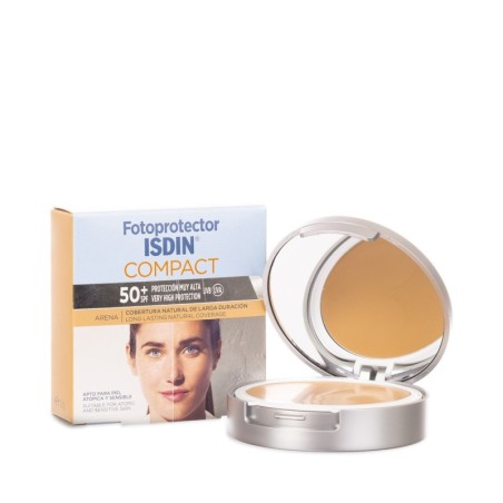 FOTOPROTECTOR ISDIN COMPACT SPF 50+ MAQUILLAJE COMPACTO OIL-FREE 1 ENVASE 10 g COLOR ARENA