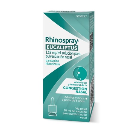 RHINOSPRAY EUCALIPTUS 1,18 mg/ml SOLUCION PARA PULVERIZACION NASAL 1 FRASCO 10 ml